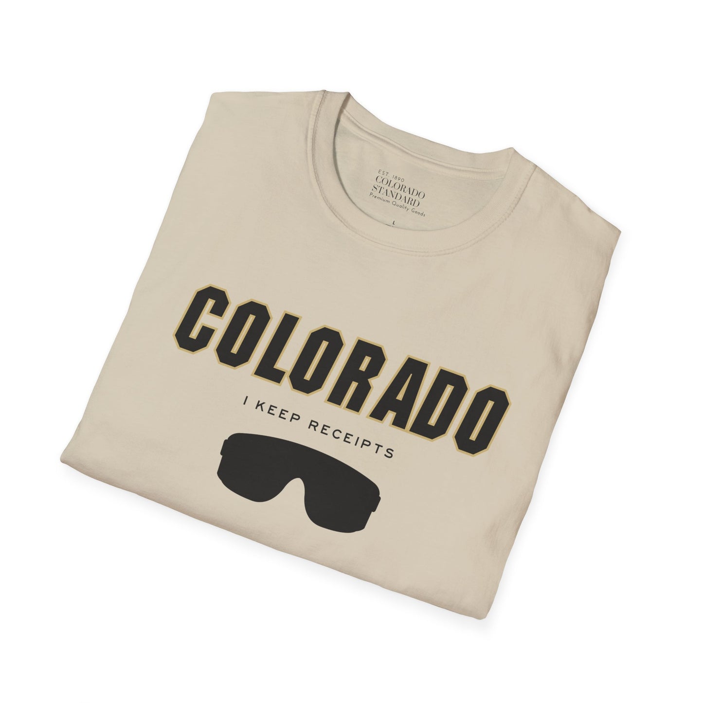Colorado Sunglasses Unisex Softstyle Tee in Sand