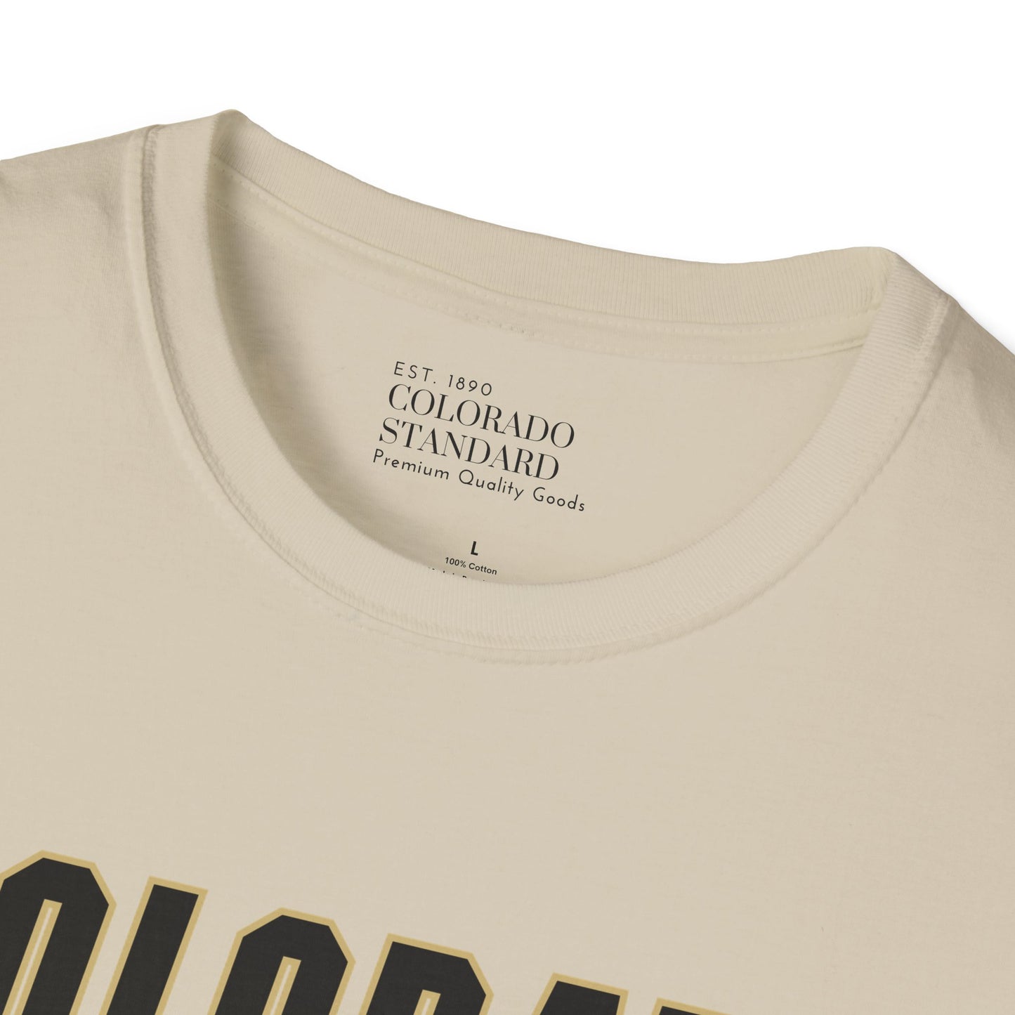 Colorado Sunglasses Unisex Softstyle Tee in Sand