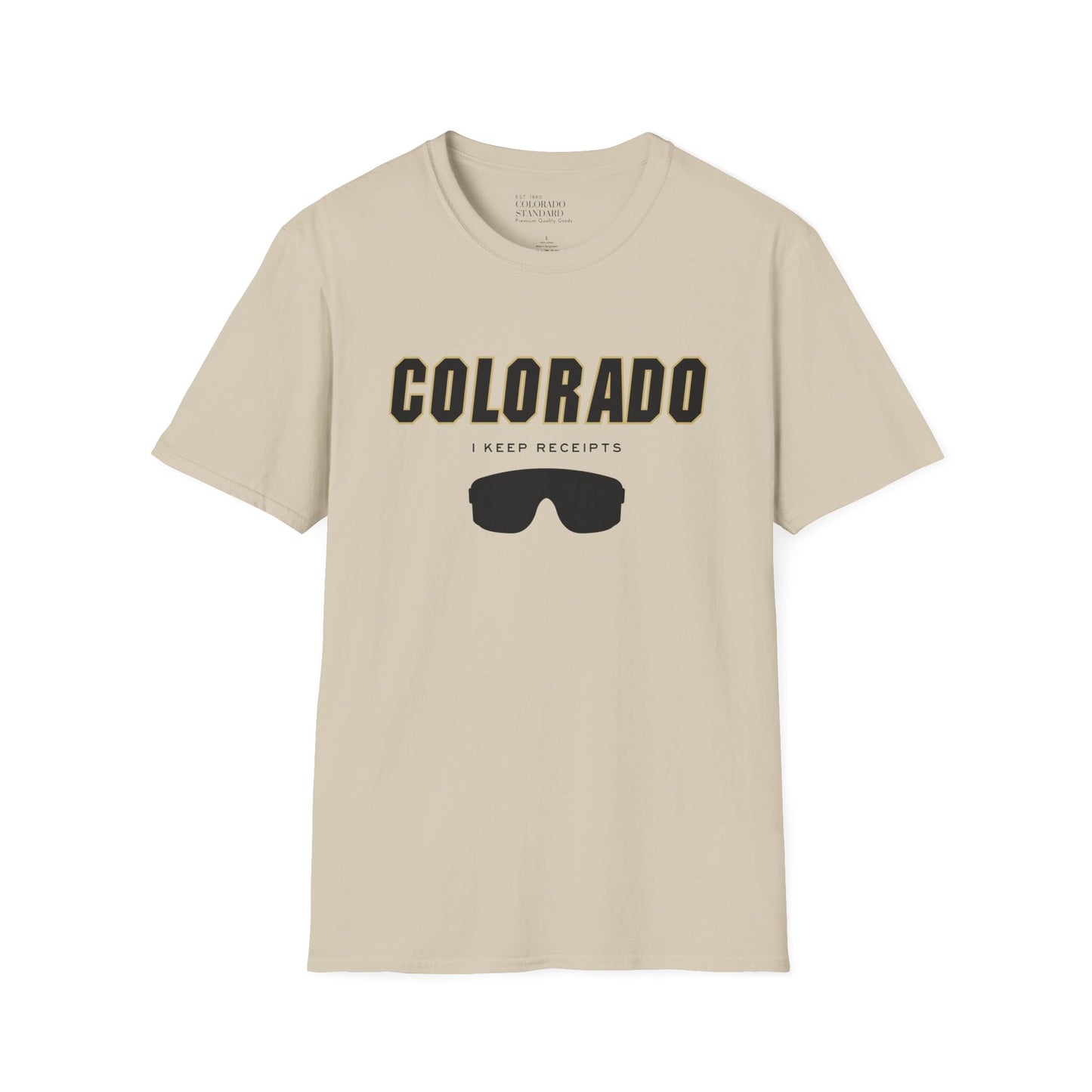Colorado Sunglasses Unisex Softstyle Tee in Sand